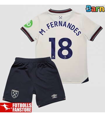 West Ham United Mateus Fernandes #18 Bortatröja Barn 2025-26 Kortärmad (+ Korta byxor)